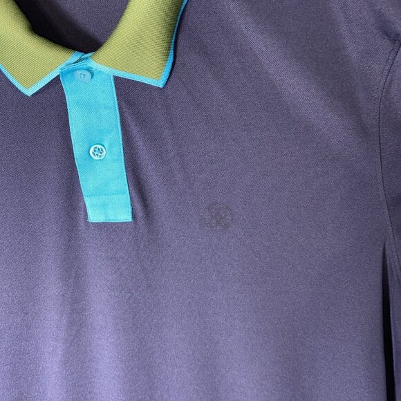 G/FORE Men’s XL Golf Polo Gray Charcoal Tailored Fit 4 Way Stretch Tail Hem - Picture 4 of 8